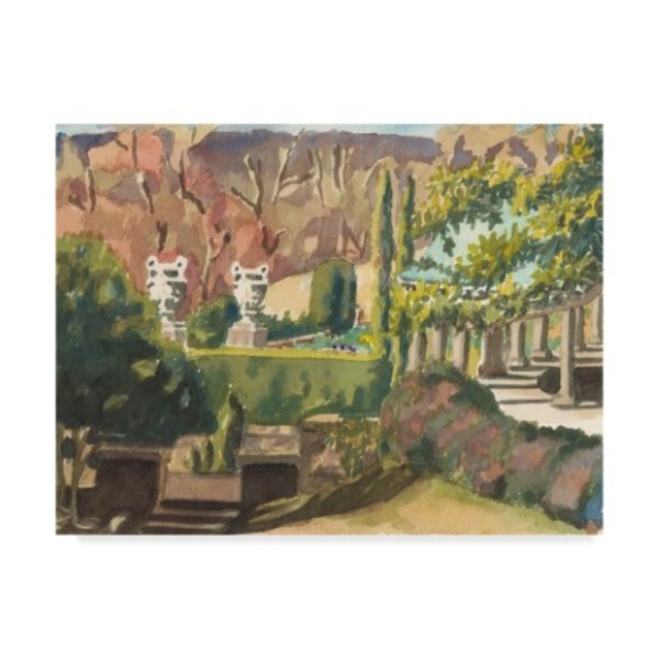Trademark Fine Art Dianne Miller 'Watercolor Garden Landscape Ii' Canvas Art, 14x19 WAG05969-C1419GG